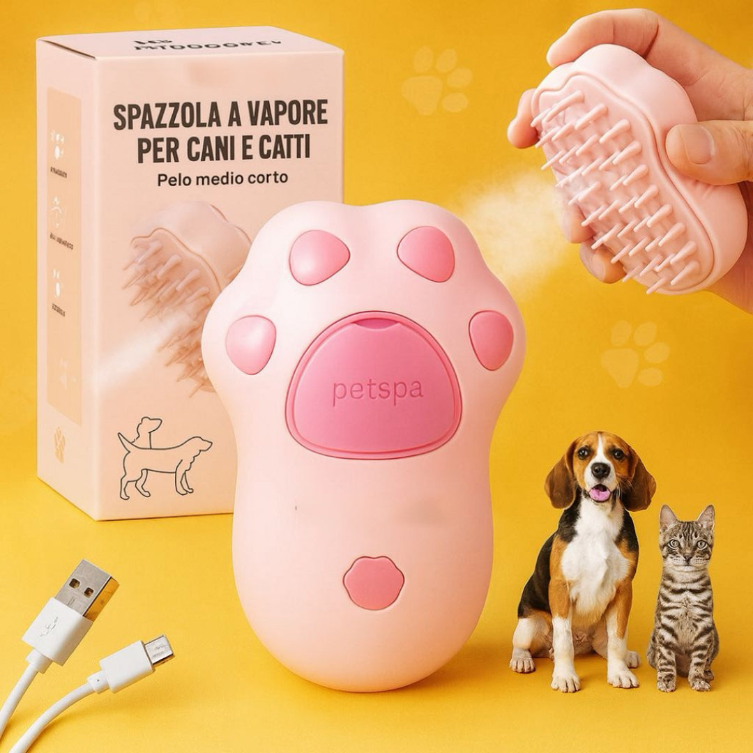 ZampaSteam™ Spazzola Vapore Premium per Gatti