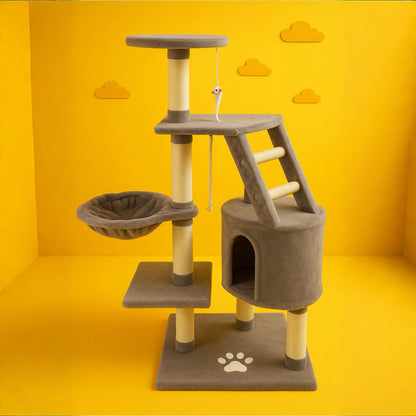 ZampaCastle™ – Palestra Deluxe per Gatti con Cuccia e Amaca