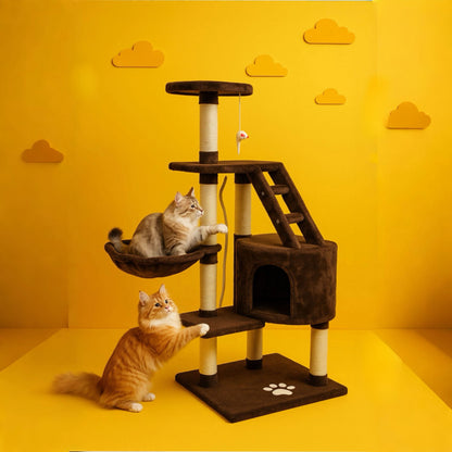 ZampaCastle™ – Palestra Deluxe per Gatti con Cuccia e Amaca